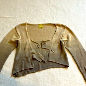 Lunatisme Beige Women's Toggle Sweater